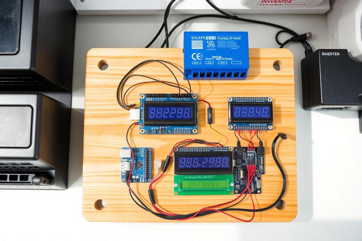 MPPT-based low-cost solar power system prototype on a wooden board